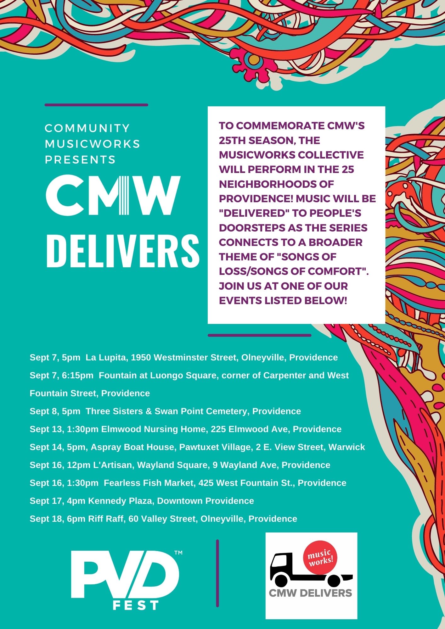CMW Delivers! MusicWorks Collective Series in 25 Neighborhoods of PVD